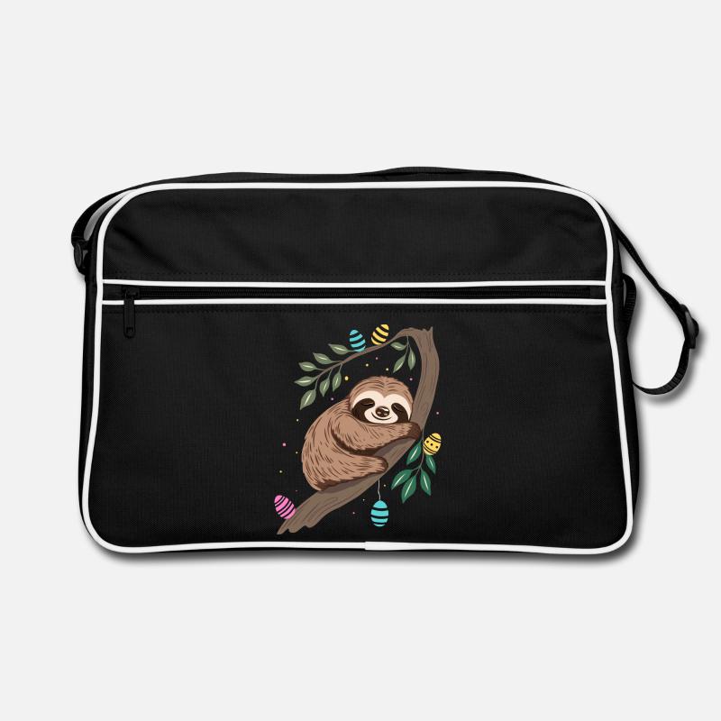 Easter Sloth with Easter Eggs Retro Bag