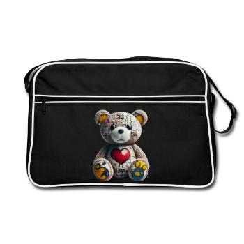 Orso orsacchiotto Teddy Bear - Retro Bag - black/white - Front
