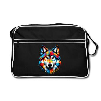 Loup - Sac Retro - noir/blanc - Devant