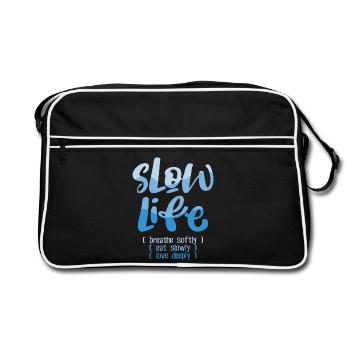 Slow Life 2 - Retro Bag - black/white - Front