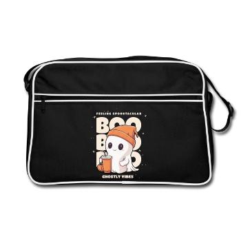 Costume D’Halloween, Petit Fantôme, Fantôme, Citrouille - Sac Retro - noir/blanc - Devant
