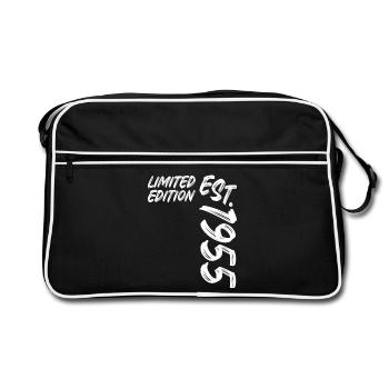 Limited Edition Est. 1955 - Retro Tasche - Schwarz/Weiß - Vorne