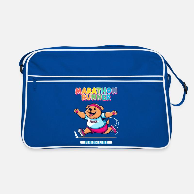 Dog Marathon Runner Retro Bag
