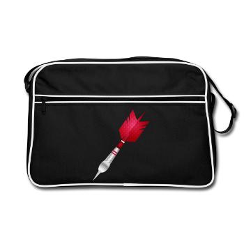 Pince rouge comme motif sportif - Sac Retro - noir/blanc - Devant