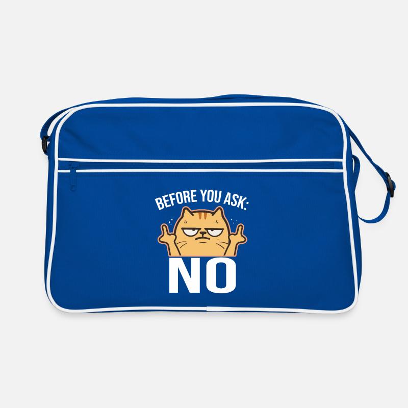 Chat effronté avec le majeur NON Sac Retro