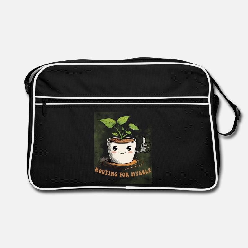 Mignon pot de fleurs avec breloque Sac Retro