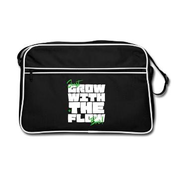 Grandir avec le courant - Sac Retro - noir/blanc - Devant
