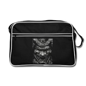 Demon mask in high contrast - Retro Bag - black/white - Front