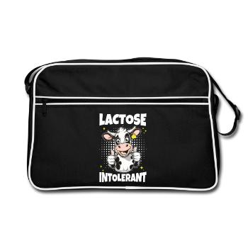 Laktose Intolerant Milch Kuh - Retro Tasche - Schwarz/Weiß - Vorne