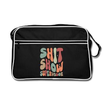 Superviseur de spectacle de merde - Sac Retro - noir/blanc - Devant