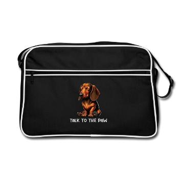 Talk to the Paw Dachshund Owner Dachshund Owner Dachshund Owner - Retro Bag - black/white - Front