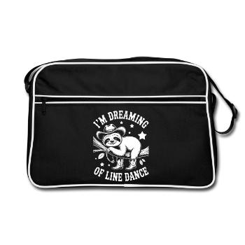 Faultier  LineDance Traum - Retro Tasche - Schwarz/Weiß - Vorne
