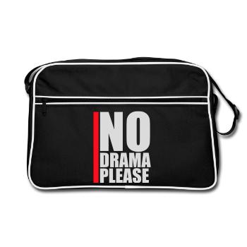 Pas de drame Repose-toi Détends-toi Détends-toi Détends-toi Amuse-toi - Sac Retro - noir/blanc - Devant