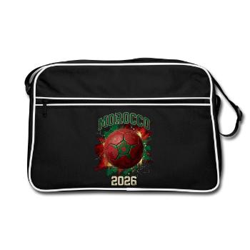 Conception du ballon de football au Maroc 2026 - Sac Retro - noir/blanc - Devant