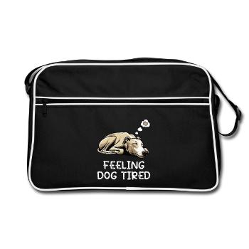 Se sentir fatigué Whippet Whippets Lévriers - Sac Retro - noir/blanc - Devant