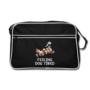 Sensation de fatigue canine Yorkshire Terrier Yorkie Yorkie Yorkies - Sac Retro - noir/blanc - Devant