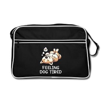 Feeling Dog Tired Akita AkitaOwner Akitas - Retro Bag - black/white - Front