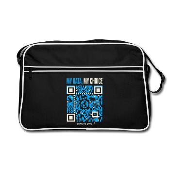 My Data My Choice - Retro Bag - black/white - Front