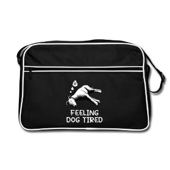 Chien fatigué Lévrier irlandais Lévrier - Sac Retro - noir/blanc - Devant