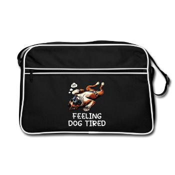 Se sentir chien fatigué Boxer Boxer Boxer Allemand - Sac Retro - noir/blanc - Devant