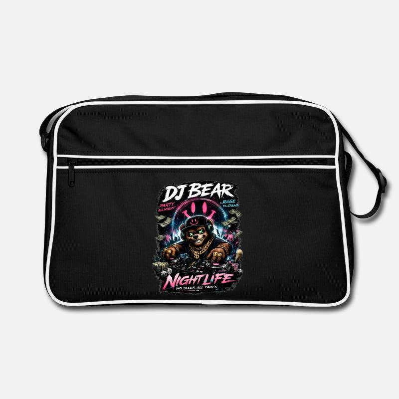 DJ Bear Nachtleben Orso Neon Retro Tasche