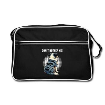 Don't Bother Me Australian Shepherd Aussie Aussies - Retro Bag - black/white - Front