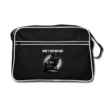Ne me dérange pas, berger noir Berger - Sac Retro - noir/blanc - Devant