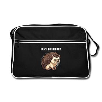 Ne me dérange pas hérisson hérisson amoureux hérisson Dard hérisson - Sac Retro - noir/blanc - Devant