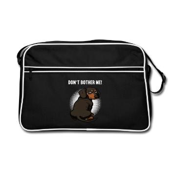 Ne me dérange pas Patron teckel Propriétaire teckel Propriétaire teckel - Sac Retro - noir/blanc - Devant