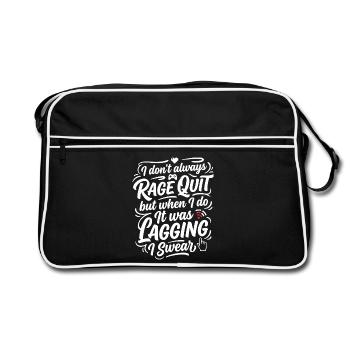 Rage Arrêt Gaming Dix : Dire d’humour - Sac Retro - noir/blanc - Devant