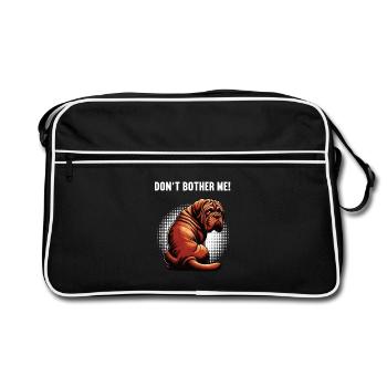 Ne me dérange pas Bordeaux Dogue allemand Les Grands Danois de Bordeaux - Sac Retro - noir/blanc - Devant
