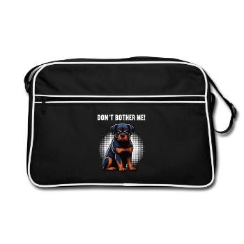Ne me dérange pas, propriétaire de rottweiler - Sac Retro - noir/blanc - Devant