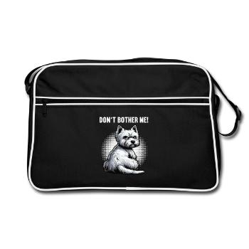 Ne me dérange pas Westie, terrier highland de l’Ouest - Sac Retro - noir/blanc - Devant