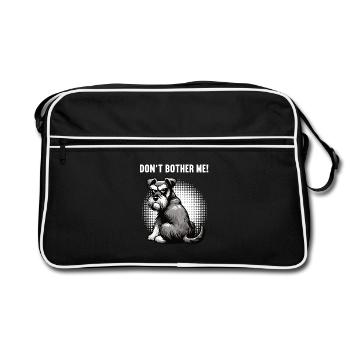 Don't Bother Me Schnauzer Riesenschnauzer - Retro Bag - black/white - Front