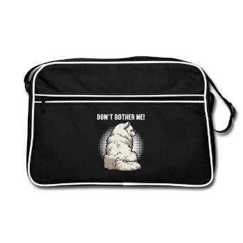 Don't Bother Me Samoyed Samoyed Owner - Retro Bag - black/white - Front