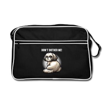 Ne me dérange pas Shih tzu Shih tzus Shih tzu Shih tzu Litou - Sac Retro - noir/blanc - Devant
