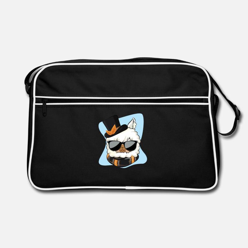 Llama lama alpaca no problemama probllama - Retro Bag - black/white