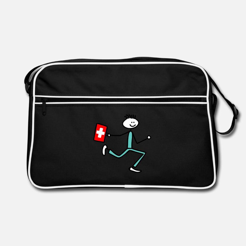 Arzt - Retro Tasche - Schwarz/Weiß