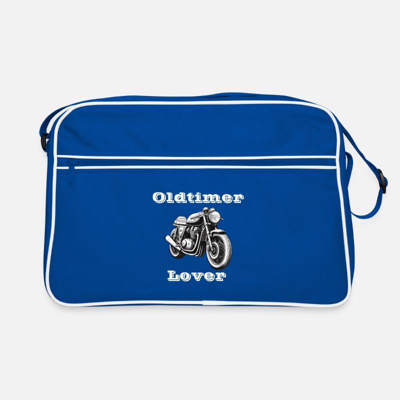 Oldtimer Lover weiß Retro Tasche
