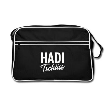 Hadi Tschüss  - Retro Tasche - Schwarz/Weiß - Vorne
