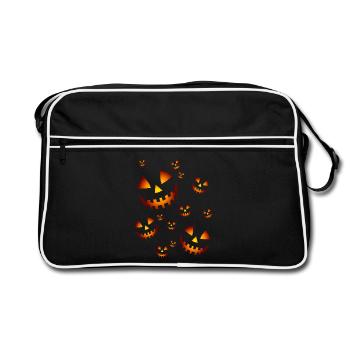 Les citrouilles lumineuses - Sac Retro - noir/blanc - Devant