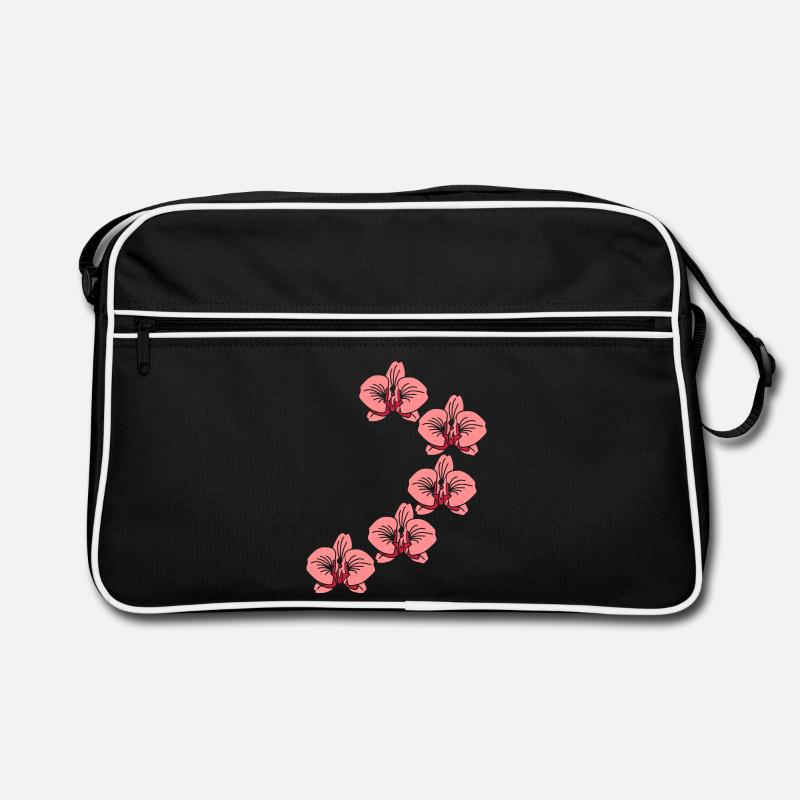 Orchideen Retro Tasche