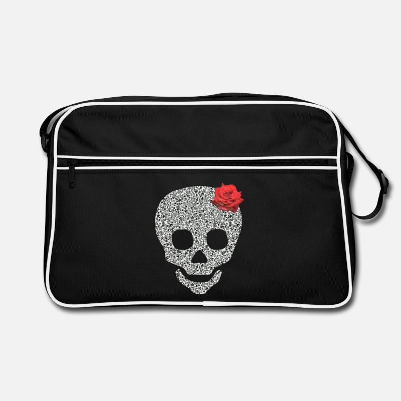 skull with rose Retro Bag