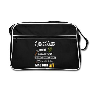 Zimmermann - Retro Tasche - Schwarz/Weiß - Vorne