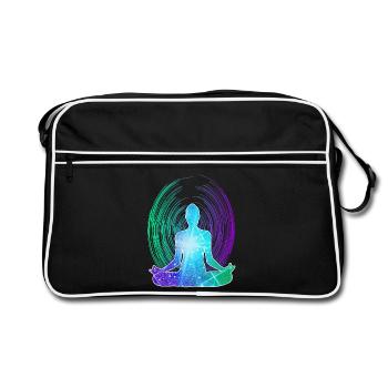 Méditation spirituelle éveil zen - Sac Retro - noir/blanc - Devant