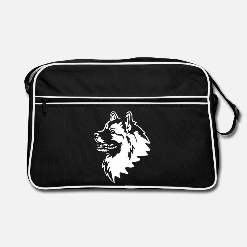 Tête Wolfsspitz « Black Edition » Sac Retro