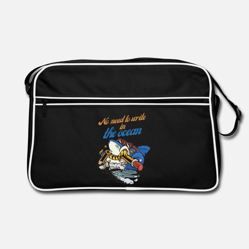 Le requin crayon dans l’aventure océanique Sac Retro