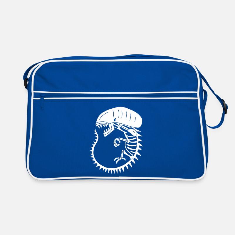 Squelette de monstre extraterrestre blanc Sac Retro