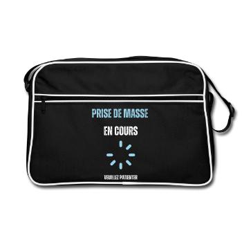 Prise de masse en cours - Sac Retro - noir/blanc - Devant