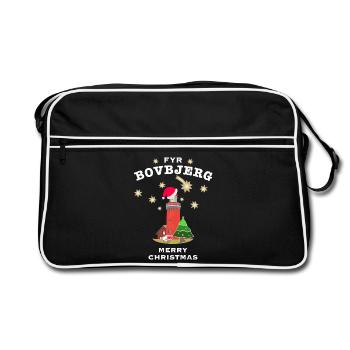 Christmas Denmark, lighthouse Bovbjerg - Retro Bag - black/white - Front